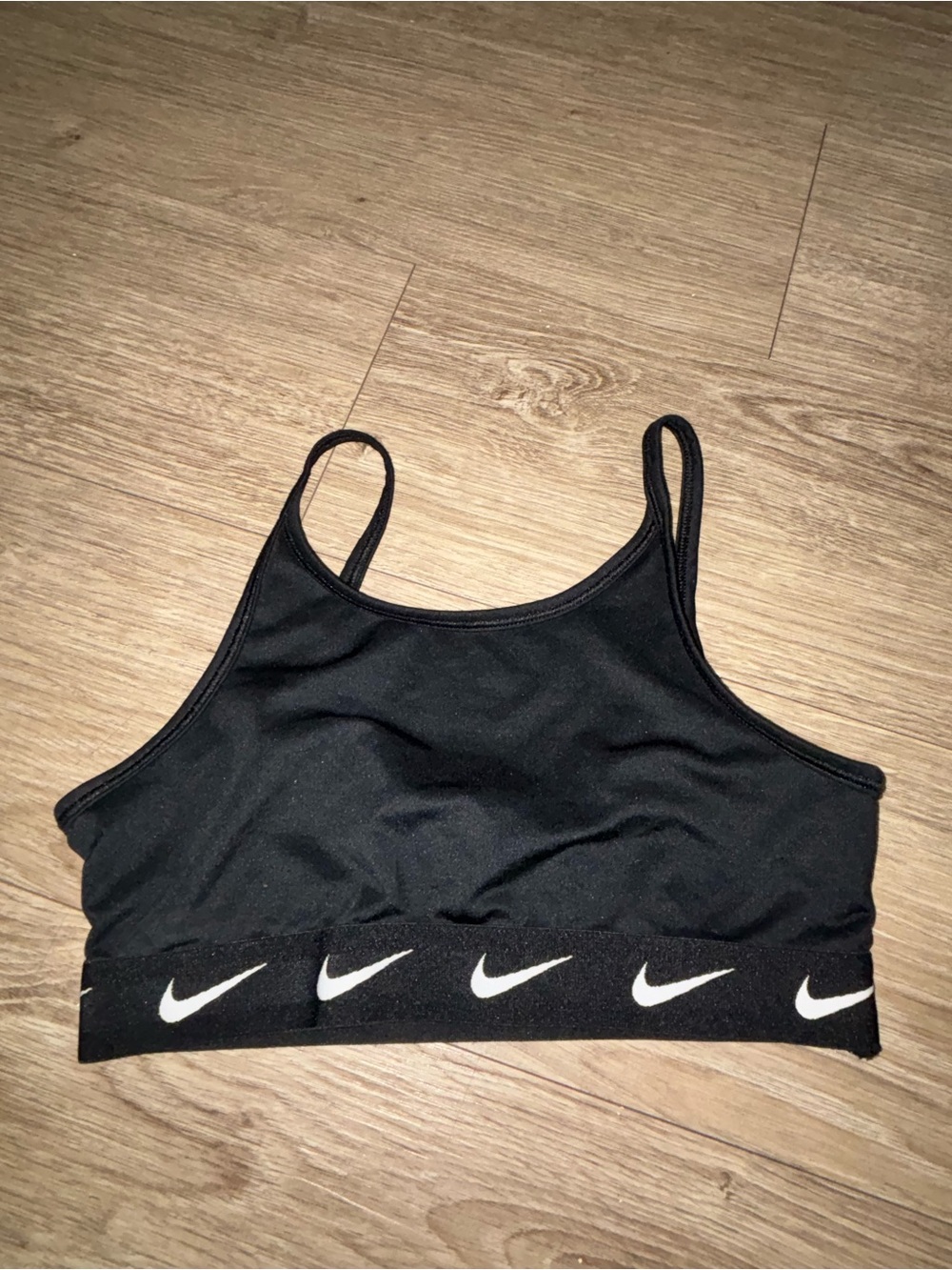 Nike Black Sports Bra with Signature Swoosh Band